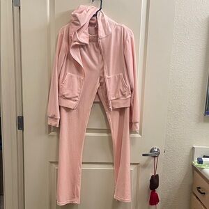 Pink Hooded Tracksuit Set
